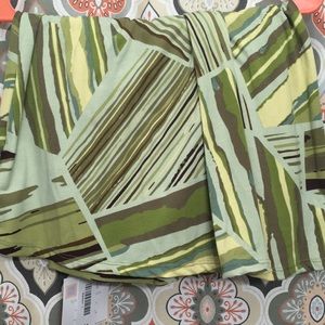 Lularoe Madison Skirt Large Green Spring Print